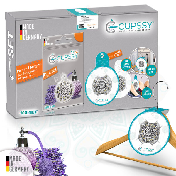 DuftPad und Paperhänger Schrankduft & Schublade Lavendel Klassik Parfüm Duft - Cupssy AirPad