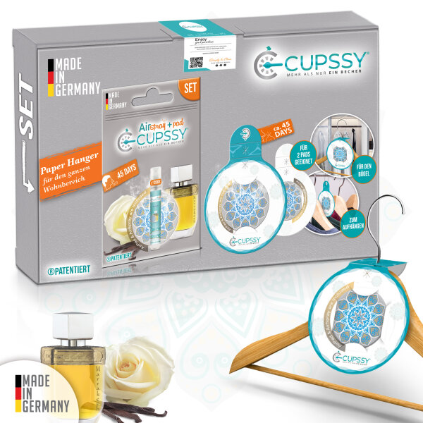 Duft Set für Schrankduft, Schublade und unterwegs Jardin de Marakesch Parfüm Duft - Cupssy SET AirPad + AirSpray