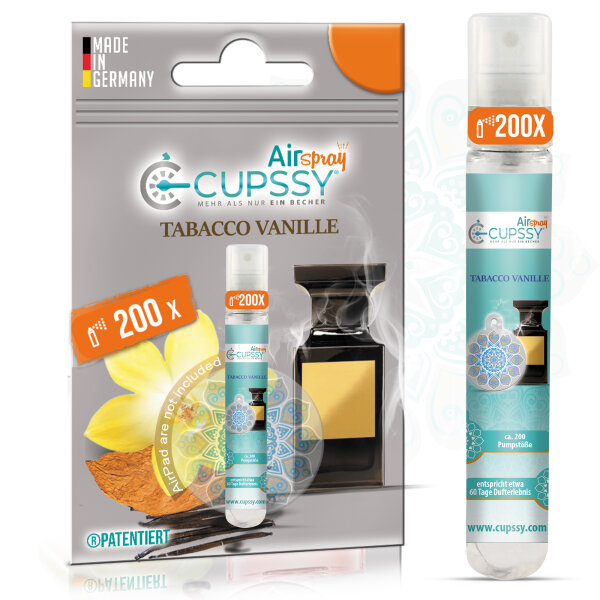 Lufterfrischer Spray Schrankduft & Schublade Tobacco Vanille Parfüm Duft - Cupssy AirSpray