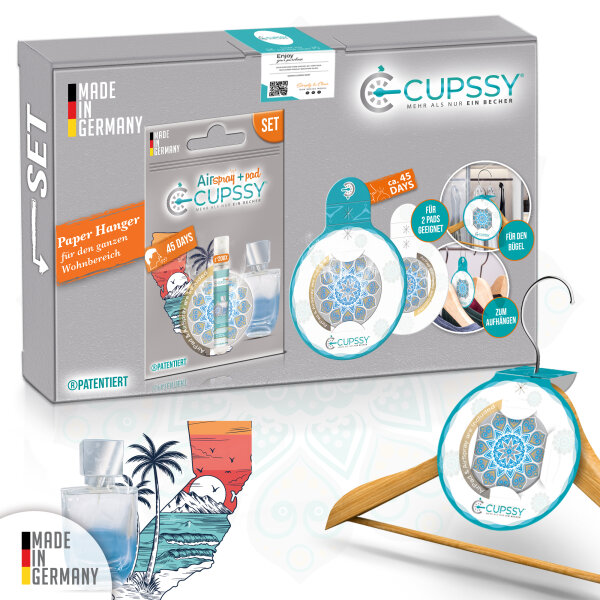 Duft Set für Schrankduft, Schublade und unterwegs California Scents Parfüm Duft - Cupssy SET AirPad + AirSpray