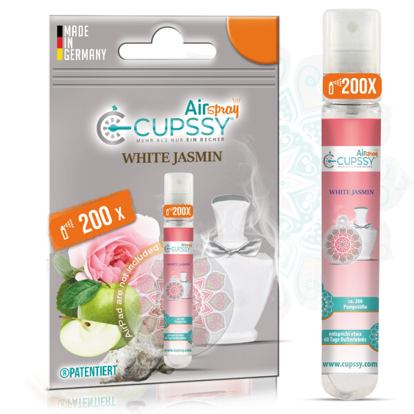 Lufterfrischer Spray Schrankduft & Schublade White Jasmin Parfüm Duft - Cupssy AirSpray
