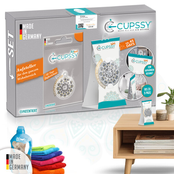 Cupssy Table AirPad Raumerfrischer Duft: Frische Wäsche Klassik - für Ihr Zuhause und Büro