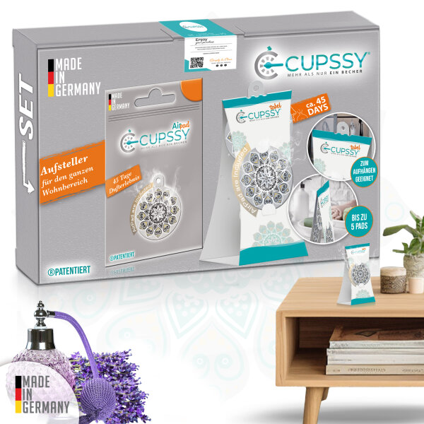 Cupssy Table AirPad Raumerfrischer Duft: Lavendel - für Ihr Zuhause und Büro