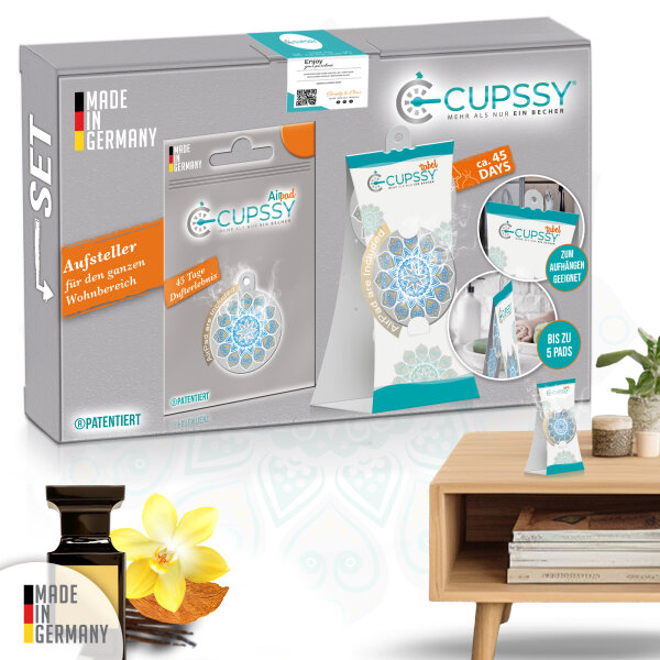 Cupssy Table AirPad Raumerfrischer Duft: Tabacco Vanille Parfüm - für Ihr Zuhause und Büro