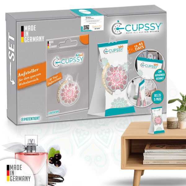 Cupssy Table AirPad Raumerfrischer Duft: La vie e Belle Parfüm - für Ihr Zuhause und Büro