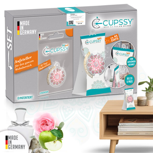 Cupssy Table AirPad Raumerfrischer Duft: White Jasmin Parfüm - für Ihr Zuhause und Büro