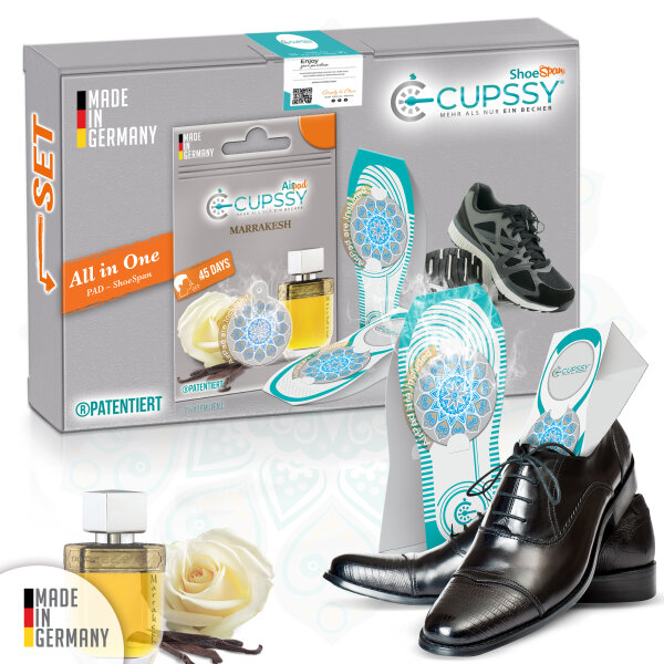 Cupssy Schuh Duftpad mit Shoe Span Paper im Duft Jardin de Marakesch Parfüm AirPad