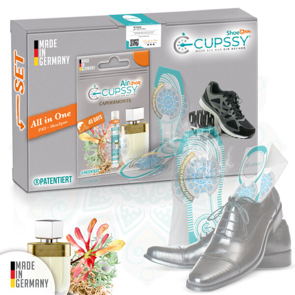 Cupssy Schuh Duftspray und AirPad im Duft Set Duft Capodimonte Parfüm AirSpray
