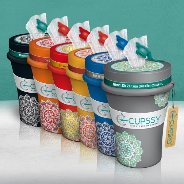 Cupssy Cup Becher Original - Verschluss luftdicht Haltbarkeit Pruduktpalette