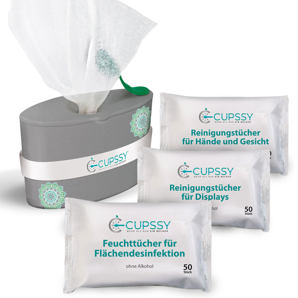 Cupssy Pocket Hygiene Set tragbar klein handlich Hosentasche