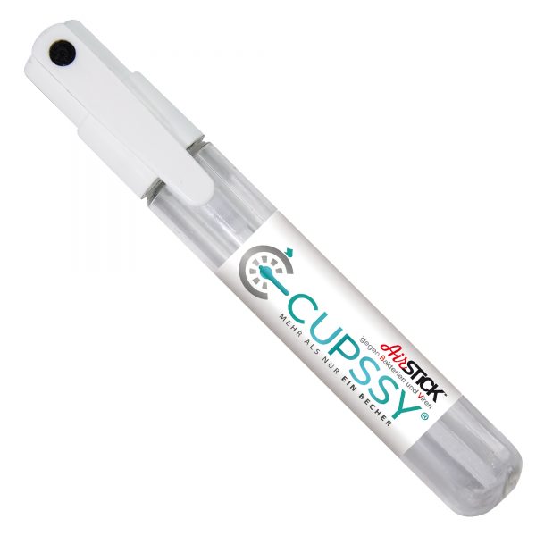 Cupssy Airstick Desinfektionsspray für Hände und Oberflächen, nächfüllbar