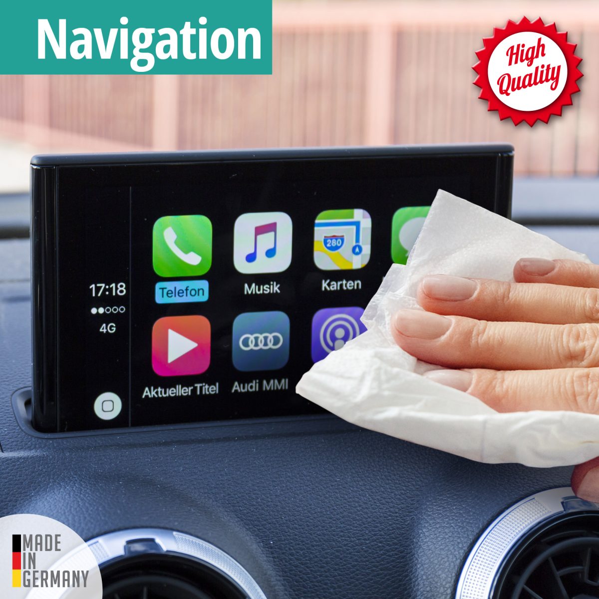 Cupssy AirWipes Display Reinigungstücher für Touchscreen Navigation