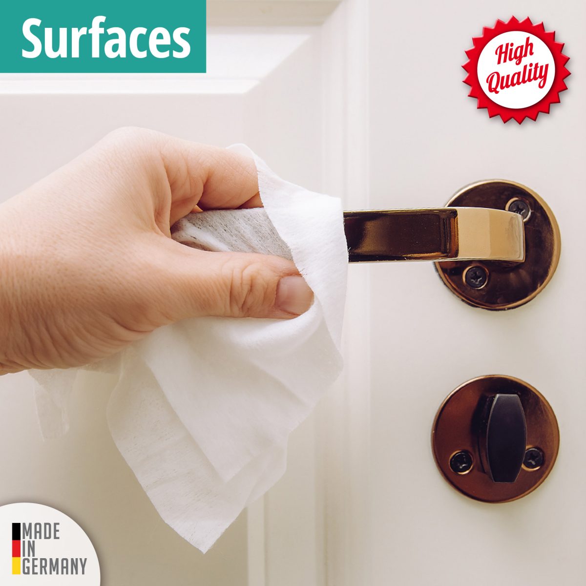 Cupssy AirWipes Desinfektionstücher Creme Funktion Oberflächen Tür