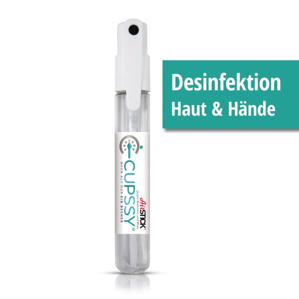 Cupssy Airstick Desinfektionsspray für Hände, nächfüllbar
